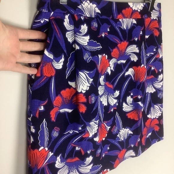 J.Crew Basketweave Floral Skirt Style A0111 Size 4 - Picture 3 of 11
